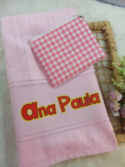Necessaire Bolsinha Personalizada com Toalhinha Escola Festa