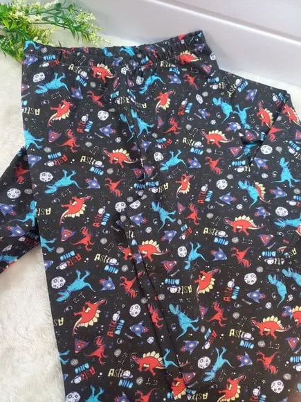 Pijama Infantil Algodão Longo de Frio Inverno Dinossauro 8