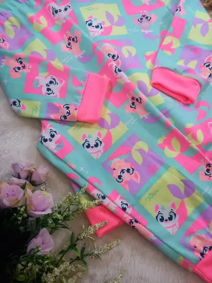 Pijama Infantil Malha Algodão Longo de Frio Inverno Puket 2