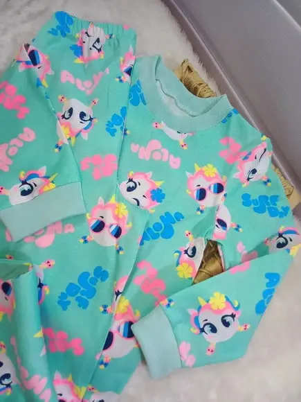 Pijama Infantil Malha Algodão Longo de Frio Inverno Puket 4