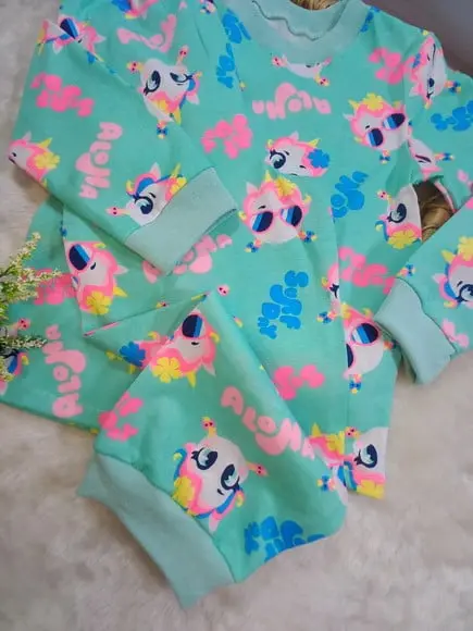 Pijama Infantil Malha Algodão Longo de Frio Inverno Puket 4