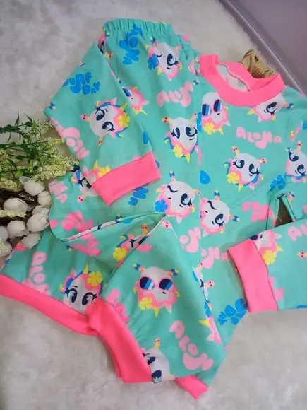 Pijama Infantil Malha Algodão Longo de Frio Inverno Puket 4