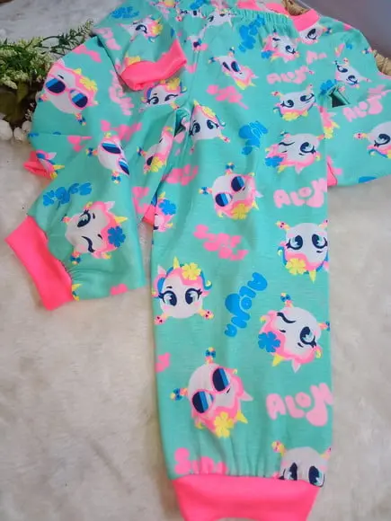 Pijama Infantil Malha Algodão Longo de Frio Inverno Puket 4