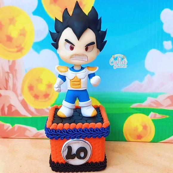 Kit 10 Caixinha Acrilica Luxo 5x5 Dragon Ball Z em Biscuit