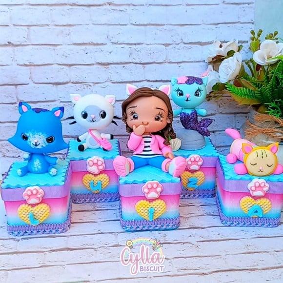 Kit 10 Caixinhas Luxo Decorada Casa Magica da Gabby Biscuit