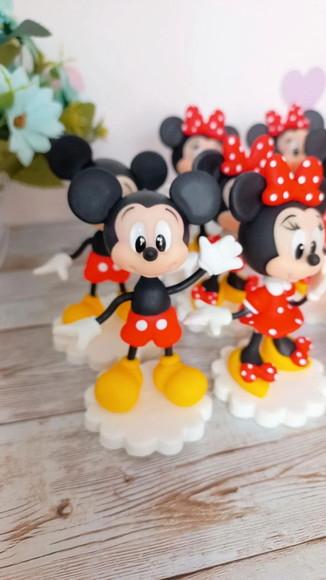 Kit 18 Apliques Luxo Turma do Mickey de Biscuit
