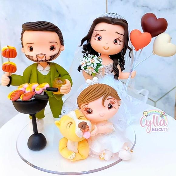 Noivinhos Personalizados em Biscuit