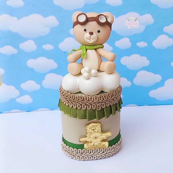 Nutella Luxo Urso Aviador em Biscuit