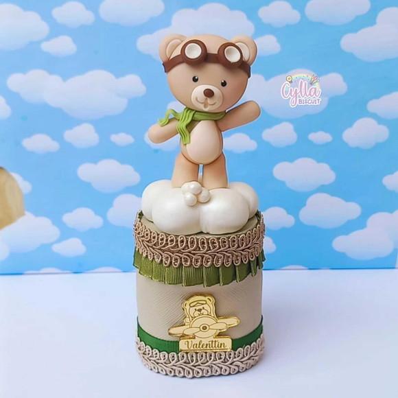 Nutella Luxo Urso Aviador em Biscuit