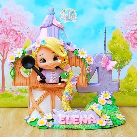 Topo Cenario Rapunzel em Biscuit