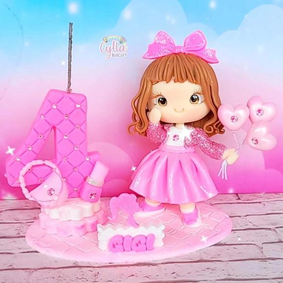 Topo de Bolo Barbie Biscuit