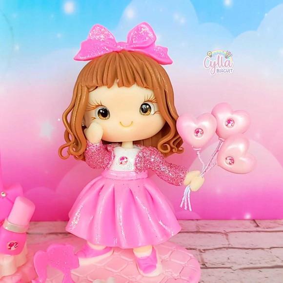 Topo de Bolo Barbie Biscuit