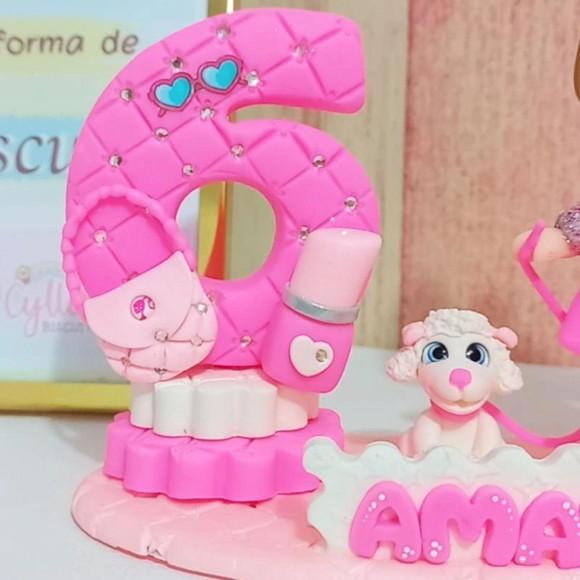 Topo de Bolo Barbie Biscuit