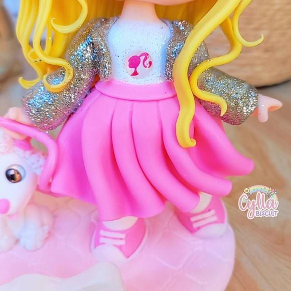 Topo de Bolo Barbie Biscuit