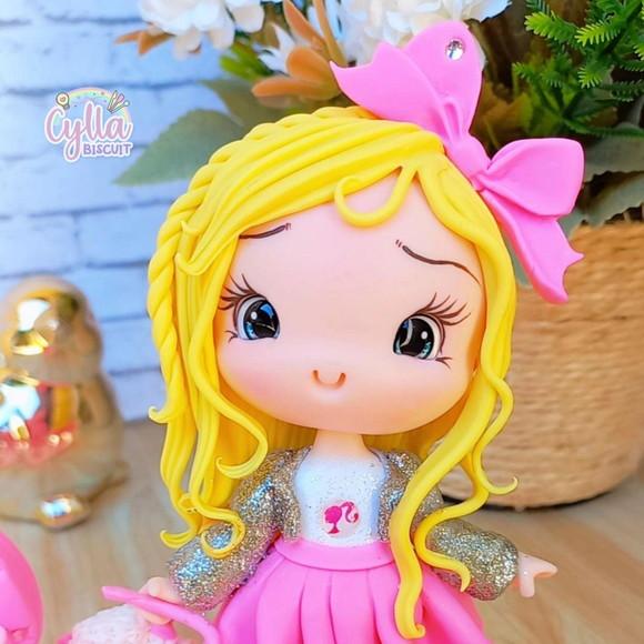Topo de Bolo Barbie Biscuit