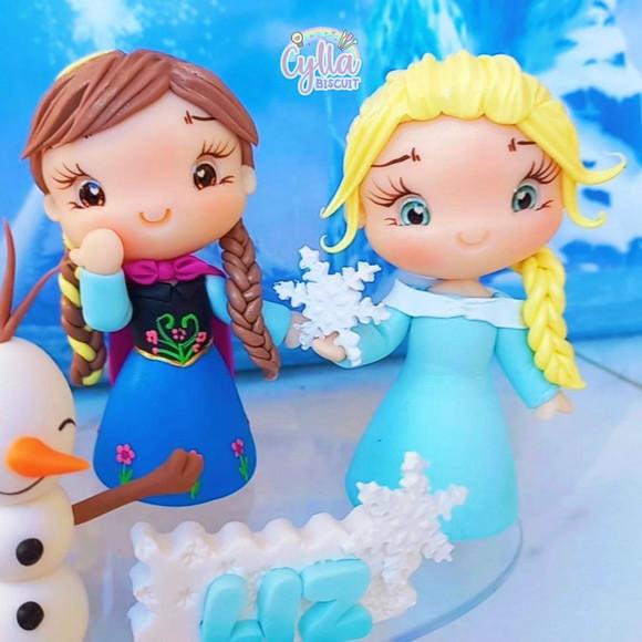 Topo de Bolo Biscuit Frozen
