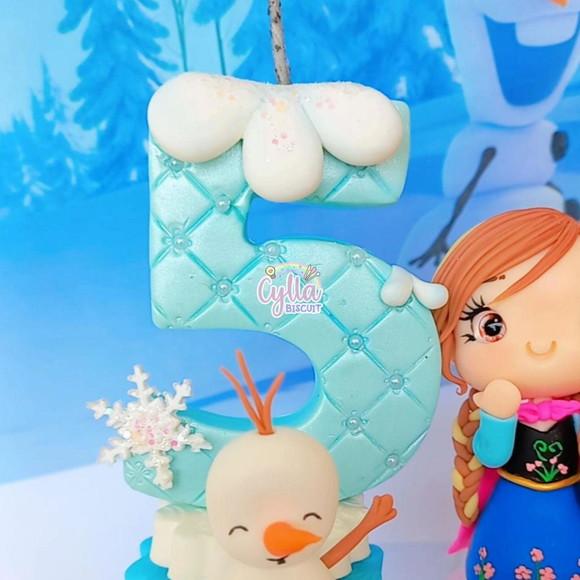 Topo de Bolo Biscuit Frozen