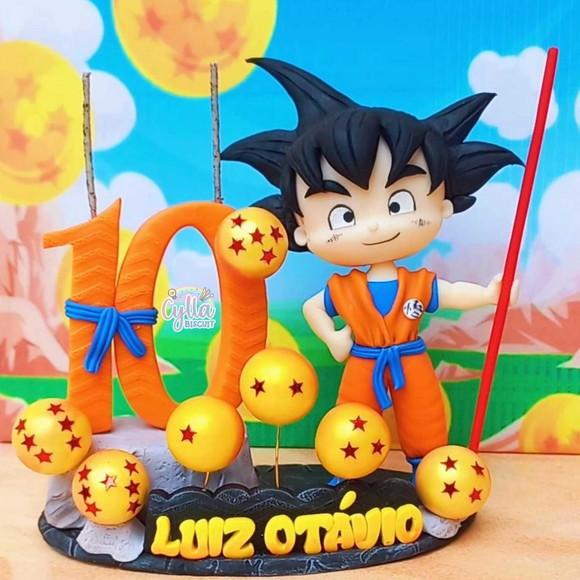 Topo de Bolo Personalizado Dragon Ball Z em Biscuit