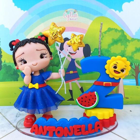 Topo de Bolo Vela Show da Luna Biscuit