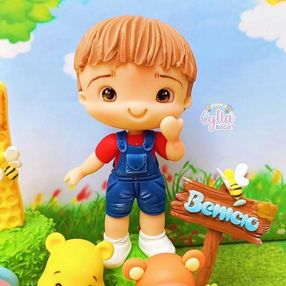 Topo de Bolo Vela Ursinho Pooh