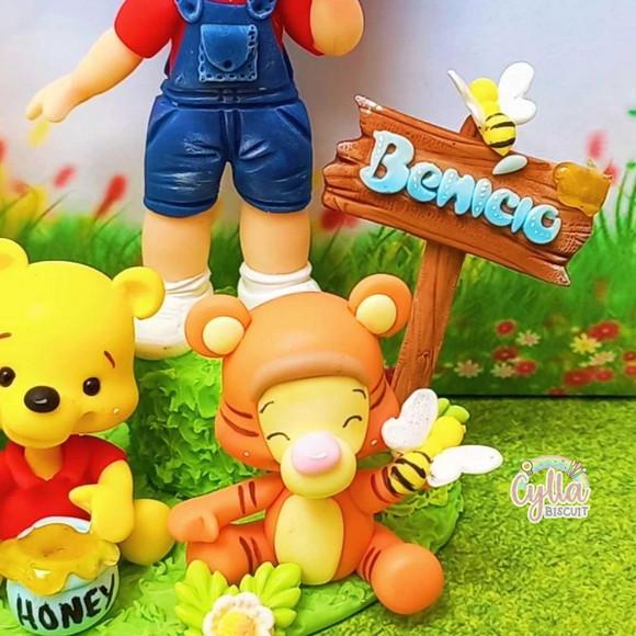 Topo de Bolo Vela Ursinho Pooh