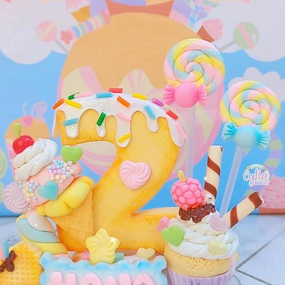 Vela Confeitaria em Biscuit