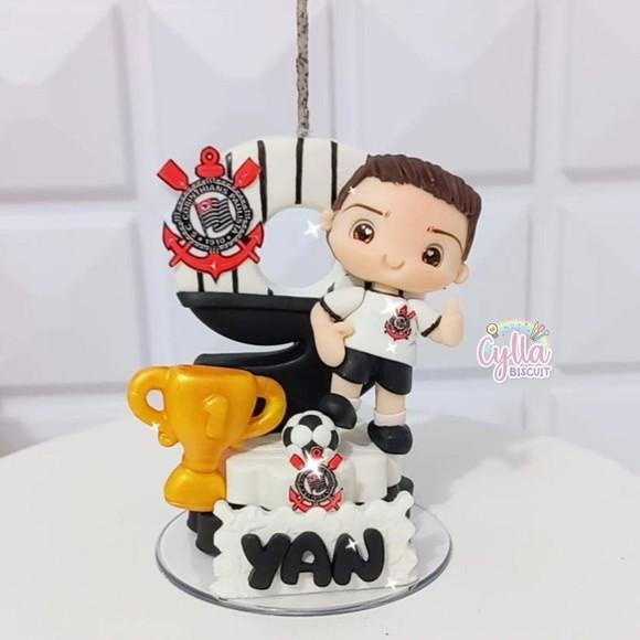 Vela em Biscuit Futebol