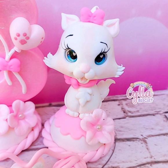 Vela Gata Marie em Biscuit