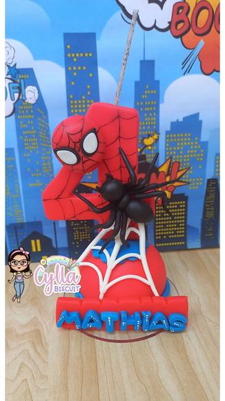 Vela Homem Aranha em Biscuit