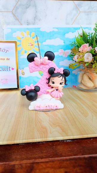 Vela Minnie Rosa Biscuit
