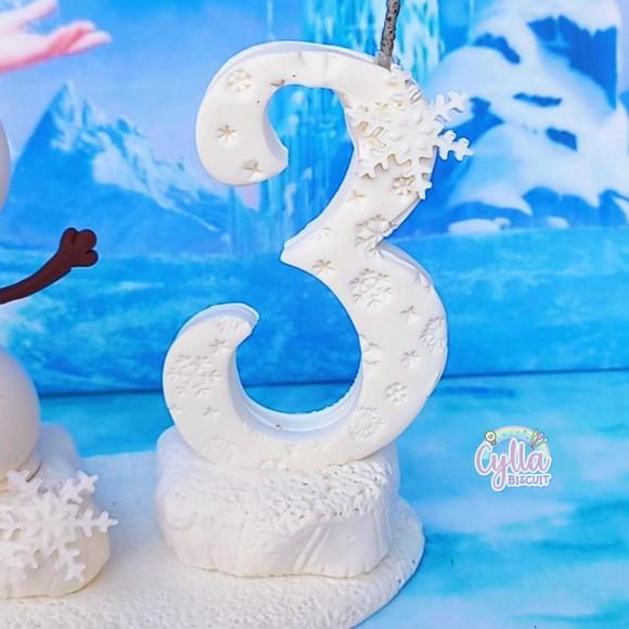 Vela Olaf Frozen em Biscuit