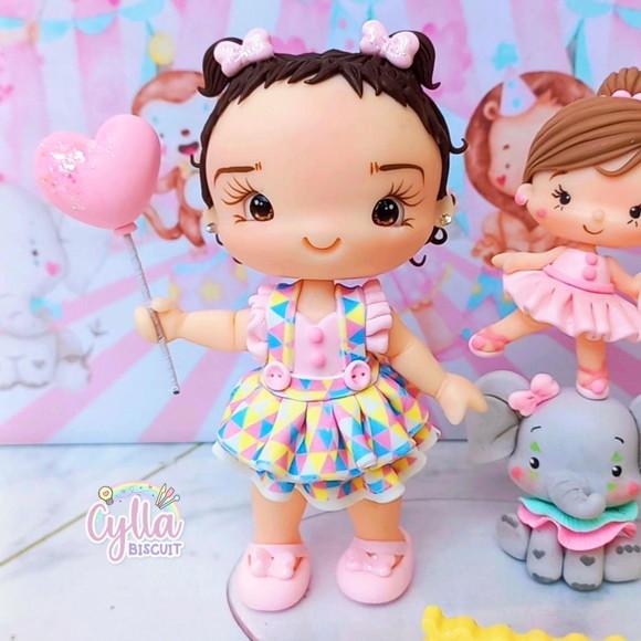 Vela Topo de Bolo Circo Rosa