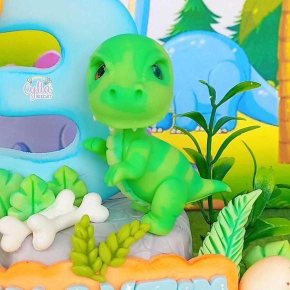 Vela Topo de Bolo Dinossauros Baby Biscuit