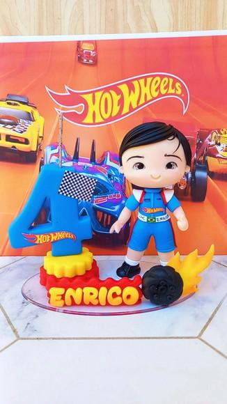 Vela Topo de Bolo Hot Wheels de Biscuit