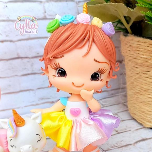 Vela Unicornio Topo de Bolo Biscuit