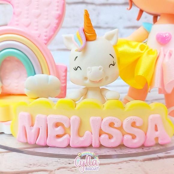 Vela Unicornio Topo de Bolo Biscuit