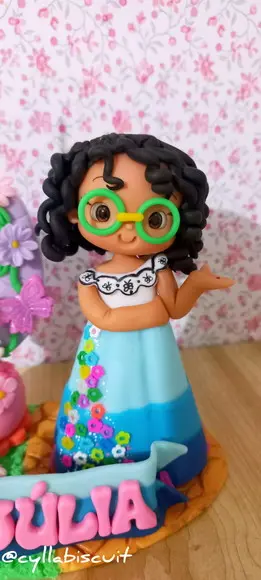 Encanto Topo de Bolo Vela Biscuit