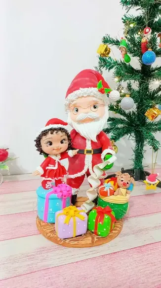 Enfeite Decoração Papai Noel Personalizado em Biscuit