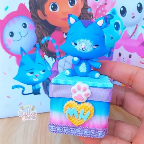 Kit 10 Caixinhas Luxo Decorada Casa Magica da Gabby Biscuit