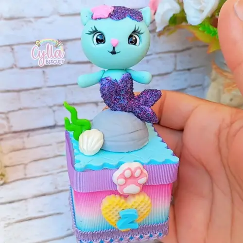 Kit 10 Caixinhas Luxo Decorada Casa Magica da Gabby Biscuit