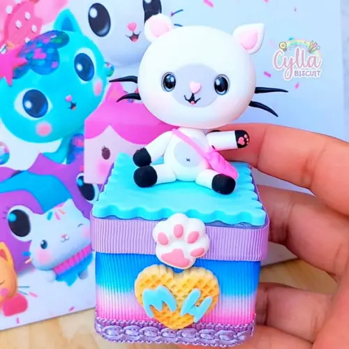 Kit 10 Caixinhas Luxo Decorada Casa Magica da Gabby Biscuit