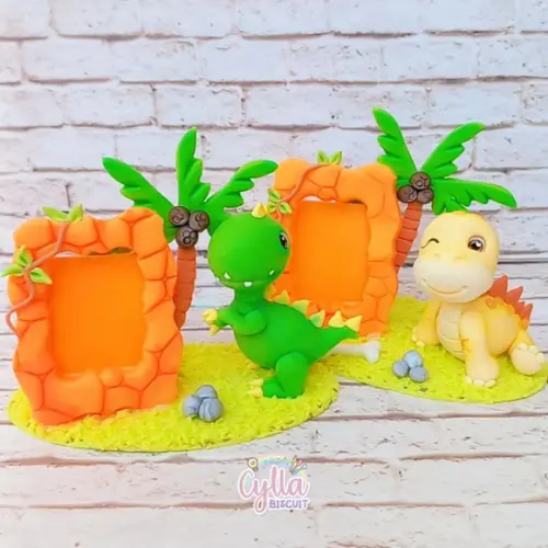 Kit 10 Porta Retratos 3x4 Dinossauros Baby Biscuit
