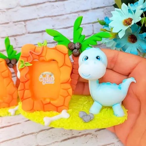 Kit 10 Porta Retratos 3x4 Dinossauros Baby Biscuit