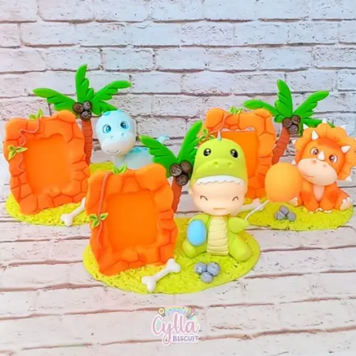 Kit 10 Porta Retratos 3x4 Dinossauros Baby Biscuit
