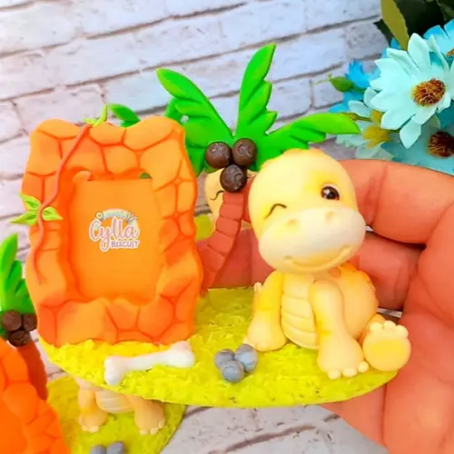 Kit 10 Porta Retratos 3x4 Dinossauros Baby Biscuit