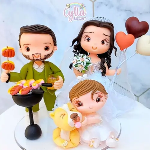 Noivinhos Personalizados em Biscuit
