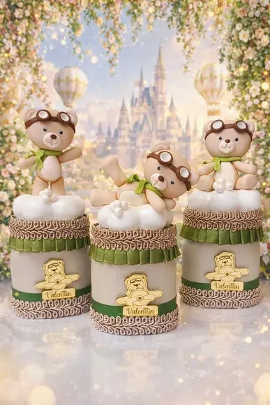 Nutella Luxo Urso Aviador em Biscuit