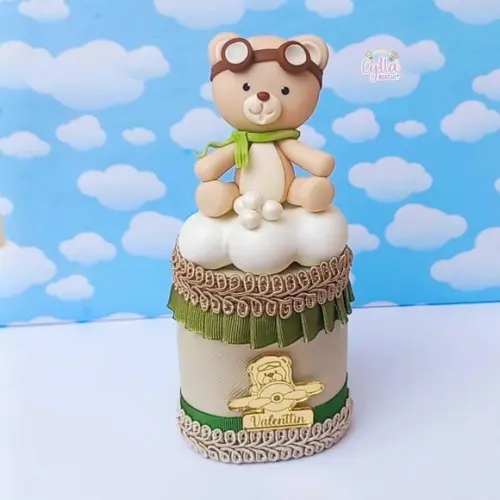 Nutella Luxo Urso Aviador em Biscuit