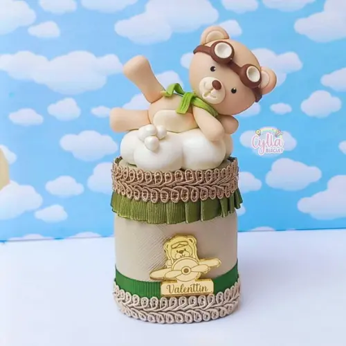 Nutella Luxo Urso Aviador em Biscuit