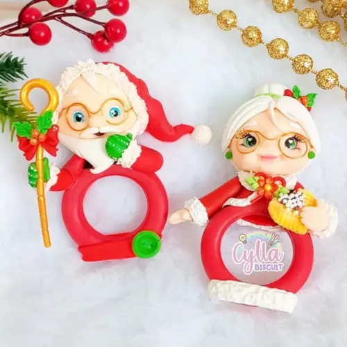 Porta Guardanapo em Biscuit de Natal